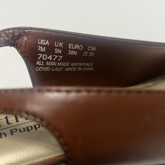 softflex hush puppies like new back strap size 7 brown - Picture 7 of 8